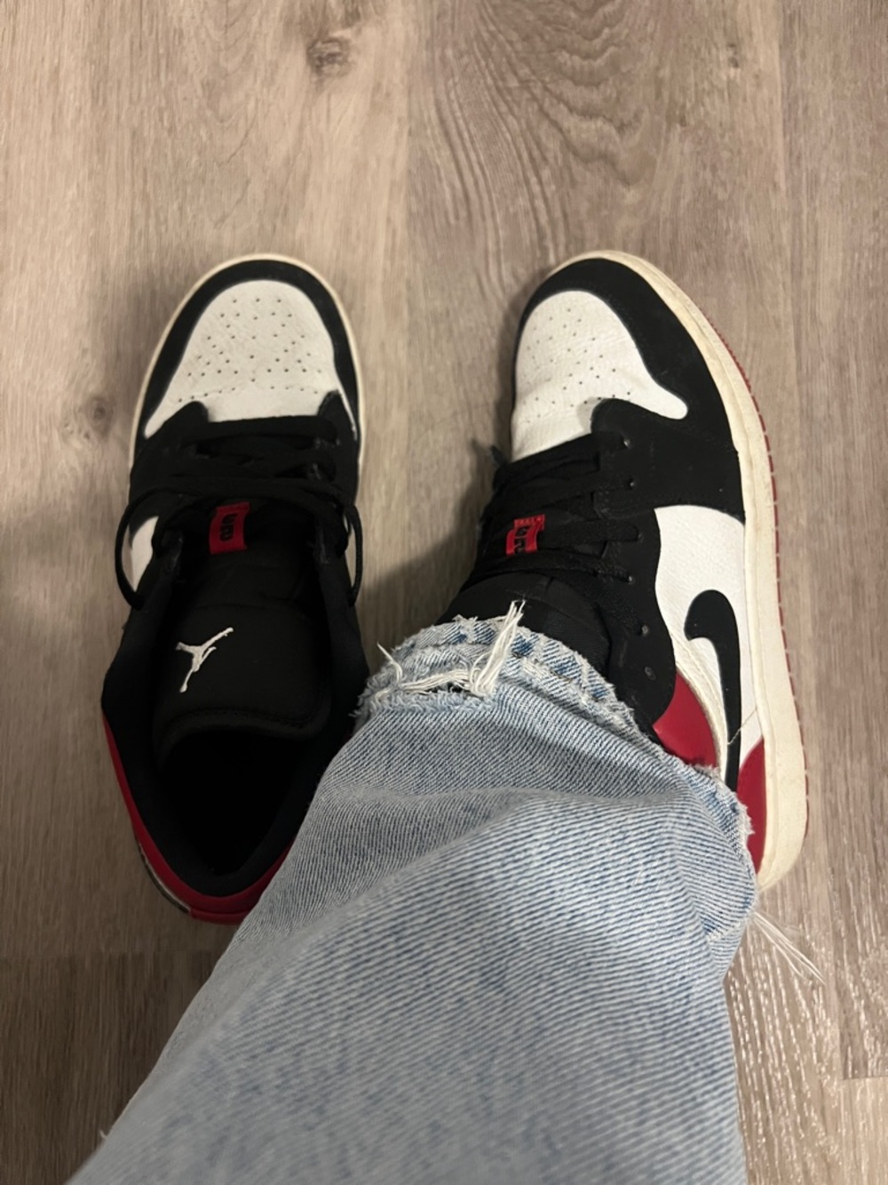 Nike Air Jordan 1 Low Black White Red